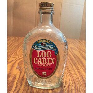 VTG 70s Log‎ Cabin Syrup Bottle Statue of Liberty Special Collector's Flask 24oz